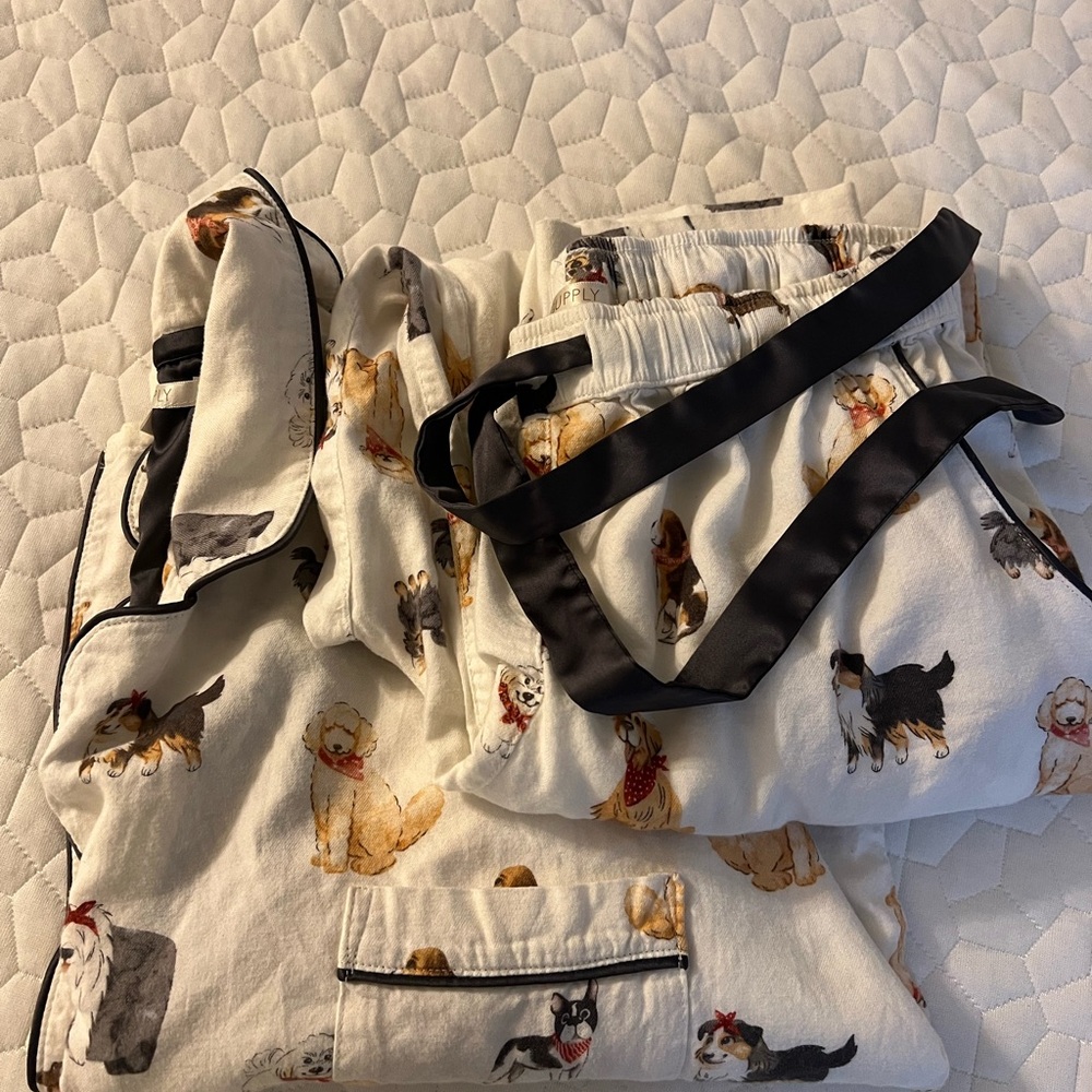 Adorable Dog Print Pajama Set